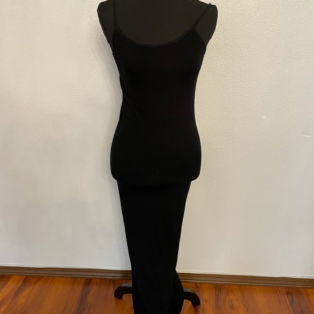 Long black stretchy dress